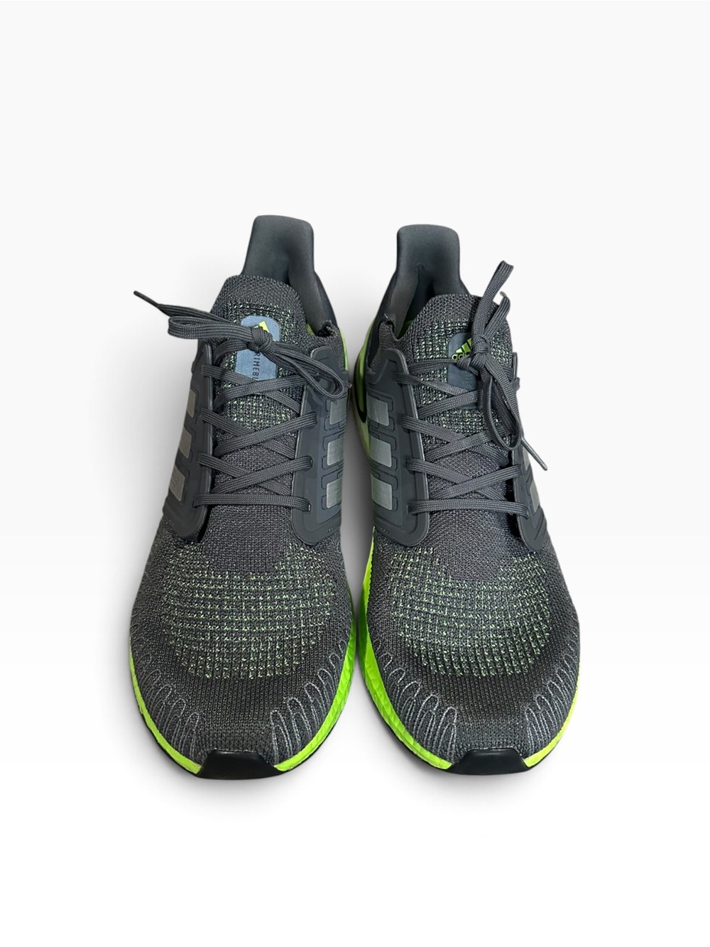 adidas Men’s Grey/Neon Green Running Shoes Size 14